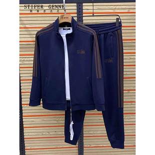 跑步休闲立领夹克外套男士 男2025新款 两件套 运动套装 斯蒂芬春秋季