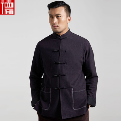 秀雅 原创中老年唐装上衣秋冬中式厚款外套古风立领民族服装