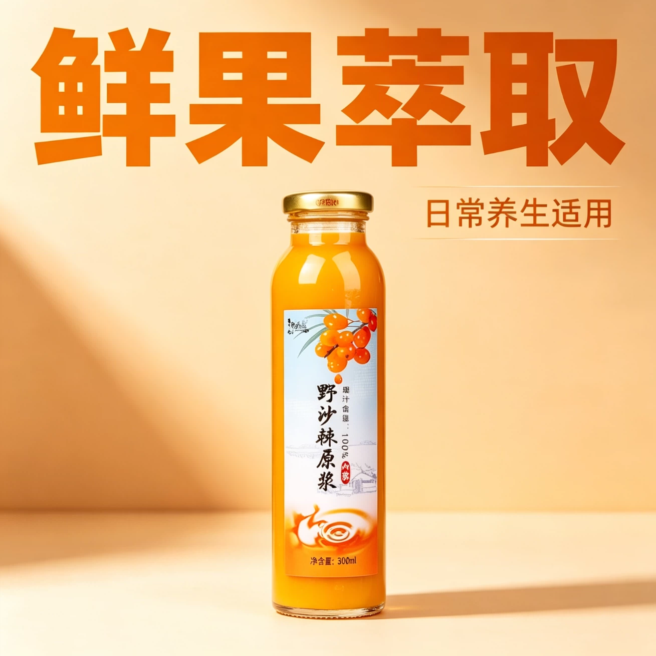 减脂可以喝的饮料沙棘果纯原浆正品低卡含果油办公室原汁果汁膳食纤维网红女神低负担提高代谢老少皆宜休闲促消化滋补品无添加低脂