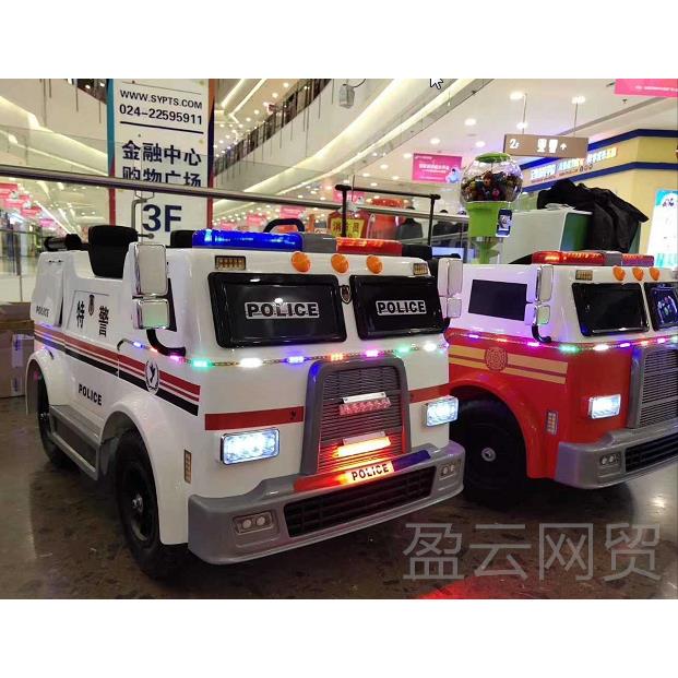 正品双人超大儿童动四轮控消防救车火车可电遥坐广场出租大型电动