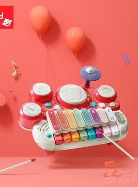 正品babyc玩a儿r手e宝宝手敲琴儿童初学可弹奏乐器益智具婴幼拍鼓