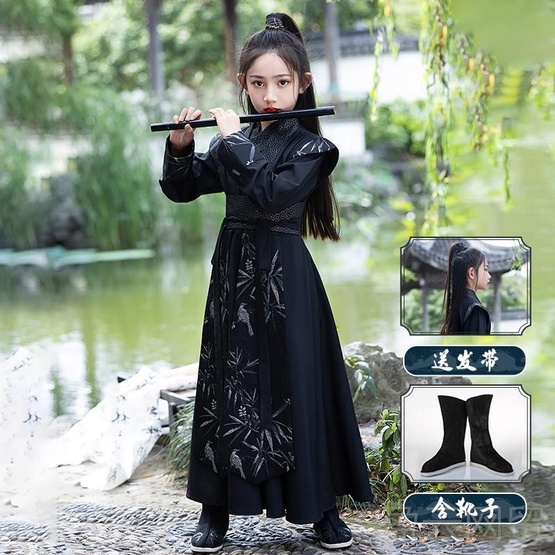 正品花木兰儿童服女童风汉服中国女古侠装演出武侠风锦衣卫装将军