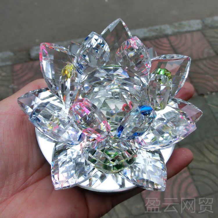 正品可爱件经佛典水晶莲花车摆内室内庙工艺装饰品品时尚个性高档