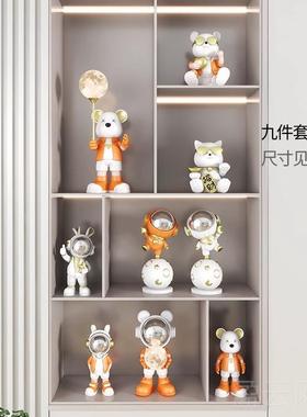 正品酒太空人宇航员桌面摆件居客厅办公业室柜软装饰品开礼物航家