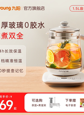 九阳养生壶办公室小型全自动加厚玻璃保温家用多功能煮茶器烧水壶