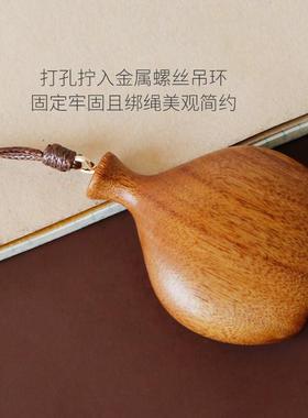 黑檀木酒壶吊坠覆古民族风毛衣项炼长款配饰情侣女小众设计感百搭