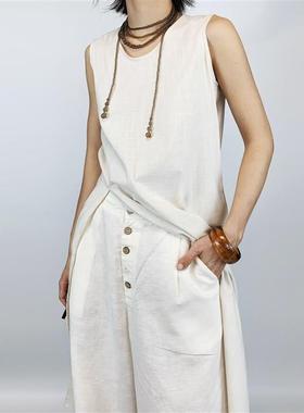 尢系UXI 天然茶晶串珠项炼小众设计长款毛衣炼法式气质项炼