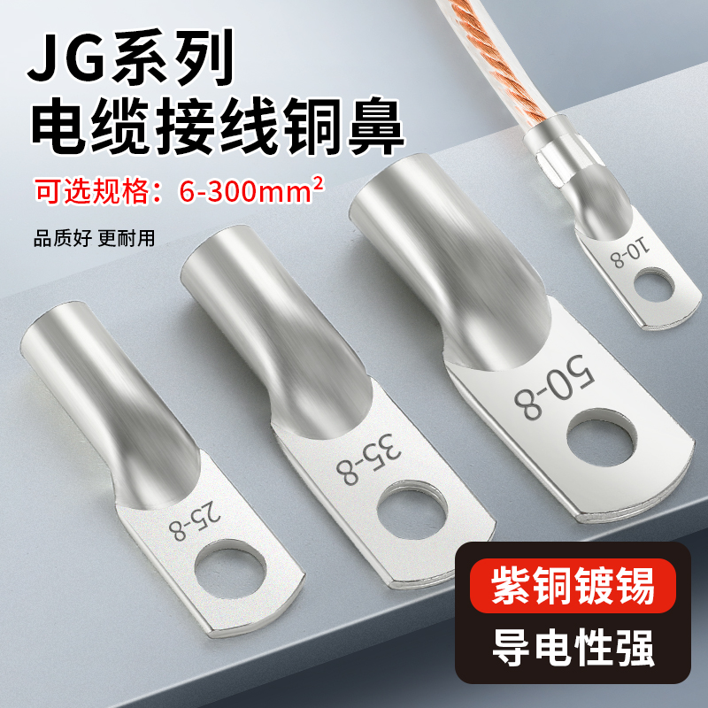 国标JG铜鼻子10平方162535