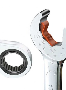 老A(LAOfA)LA150608梅开两用双棘轮扳手固定头梅花开口扳手多功