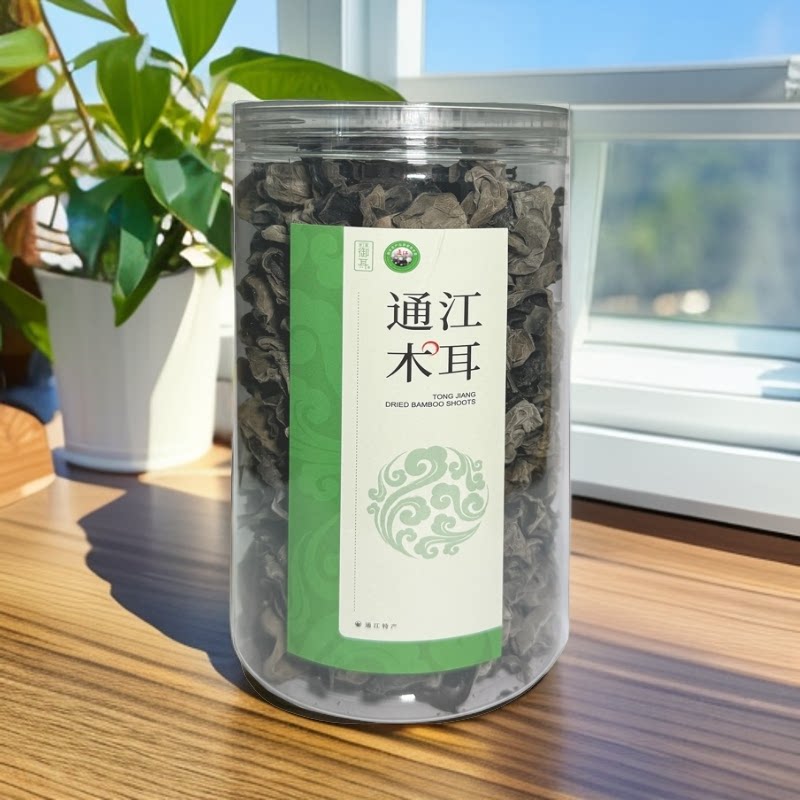 通江椴木黑木耳段木生长干货伴手黑木耳