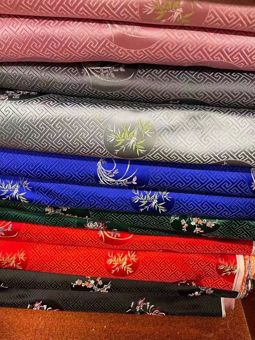 南京特产 南京云锦礼服 晚宴汉服裙子 紫色花纹精品云锦布料唐装