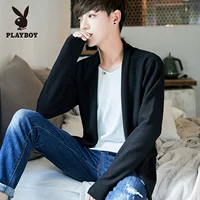 Playboy áo len nam mùa thu đầu mùa thu sang trọng áo len giả hai mảnh xu hướng áo len lỏng áo len - Cặp đôi áo len áo len cặp đôi