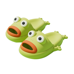 青蛙拖鞋女2023新款夏季搞怪搞笑居家浴外穿夏天踩屎感凉拖鞋男士