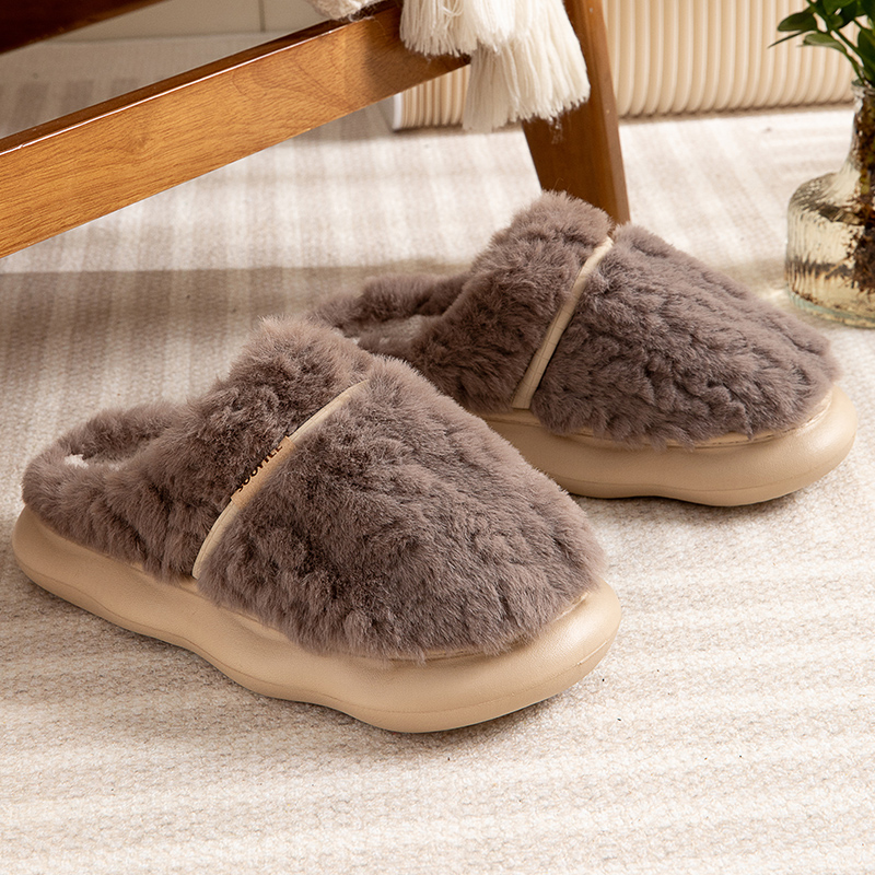 厚底棉拖鞋男防滑保暖防滑耐磨