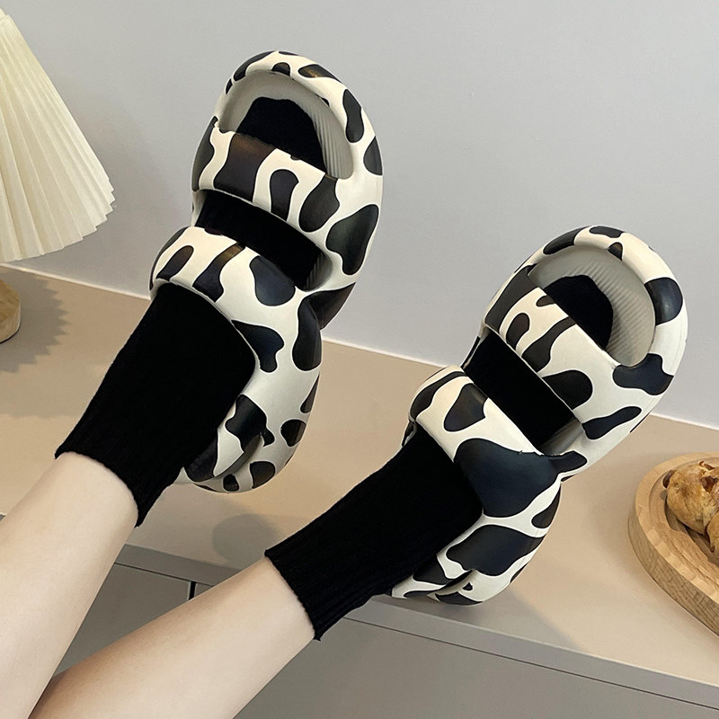 Cow sandals for women 2022 new pattern summer Hearts lovers Korean Edition lovely student non-slip slipper Exorcismin the Women's Shoes, Sandals  category - from Buy2taobao.com to provide professional Taobao agent buy service