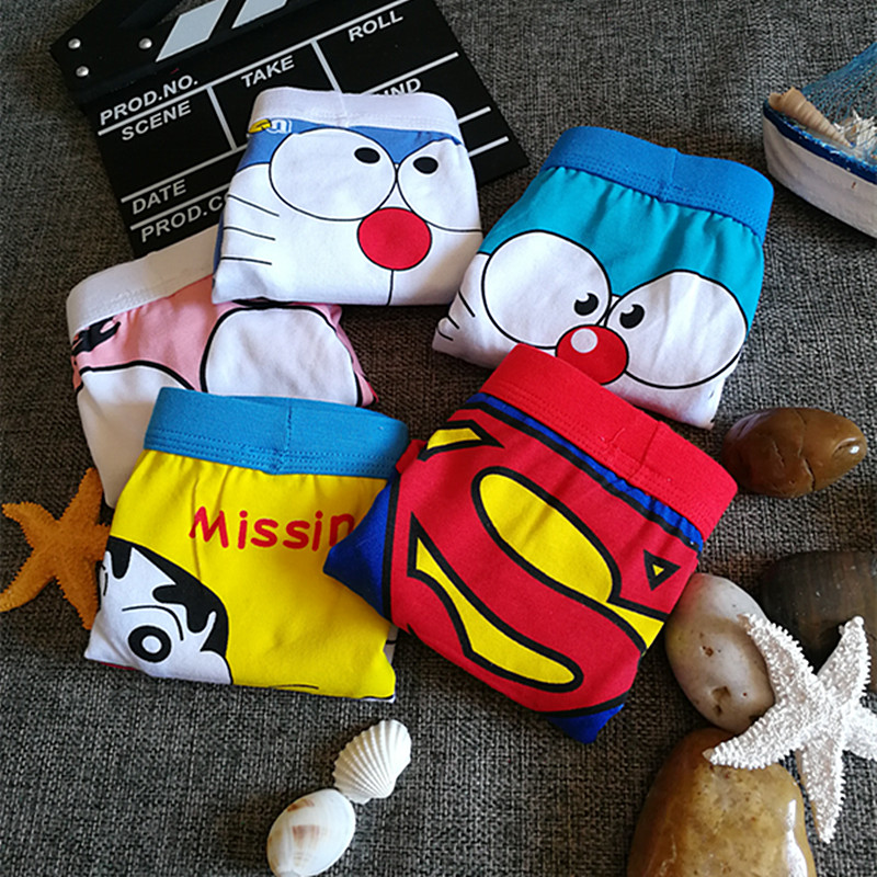 2条包邮休闲les中性女低腰纯棉三角卡通帅t内裤可爱宽边运动裤衩