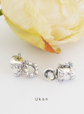 日韩可爱卡通纯银小兔杯串珠手链