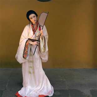 汉服女成人南北朝晋制交领战国袍清冷系魏晋风传统宫廷风拖尾古装
