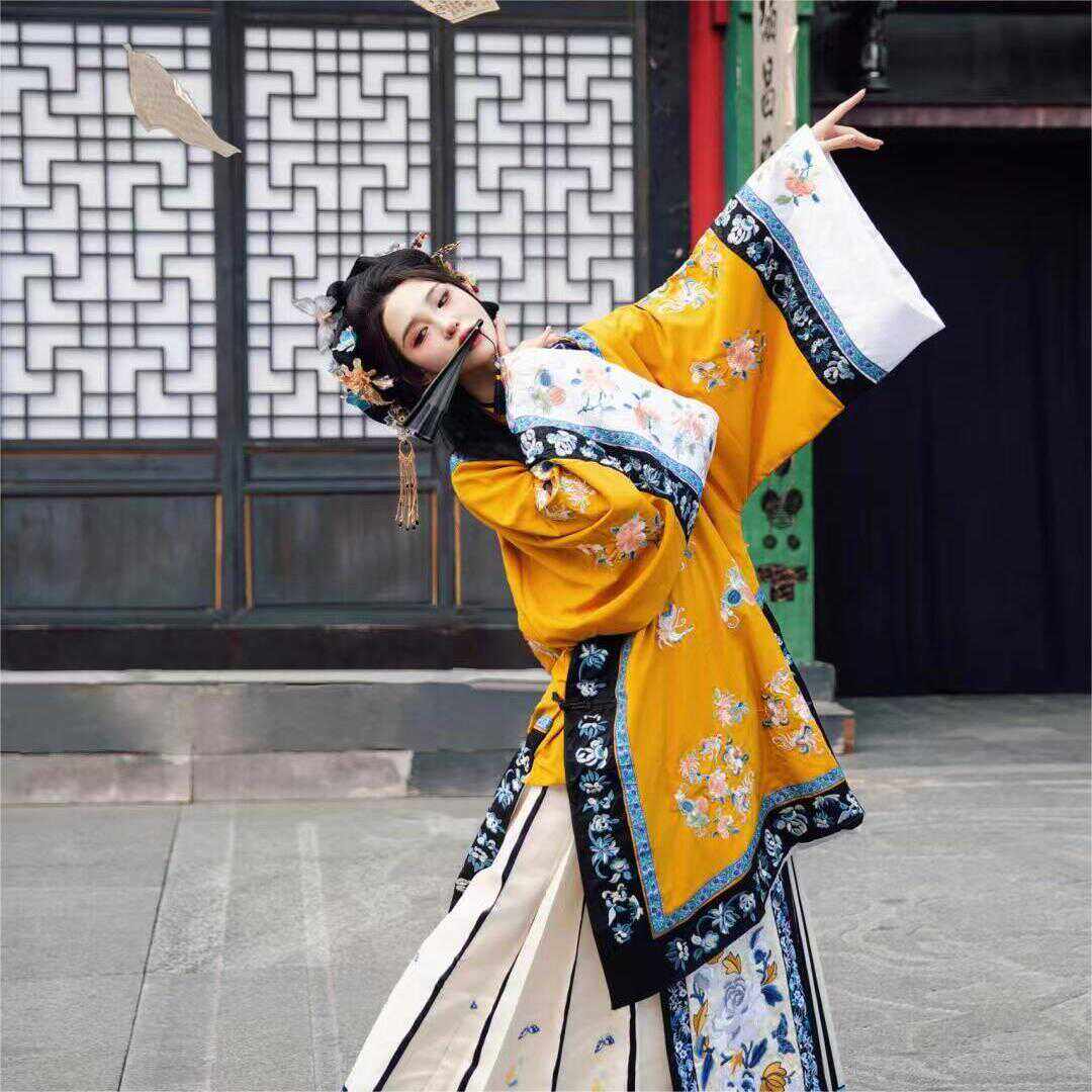 清汉女成人晋商少奶奶斜襟立领秋季晚清清代格格服饰氅衣两件套装,女装/女士精品,汉服套装,淘宝优惠券,粉丝福利购,淘宝优惠卷