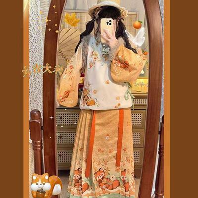 冬季中国风汉服古风三件套