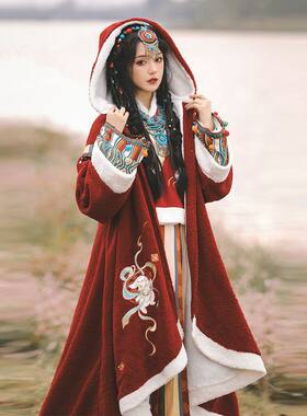 国风汉服披风古装汉服冬装女