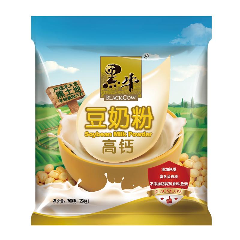 黑牛豆奶粉黑牛 高钙豆奶粉720g/袋(24小包）装 口感顺滑营养丰富