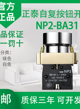CHNT正泰XB2 NP2-BA31电源启动自复位按钮开关 1常开按通绿色22mm