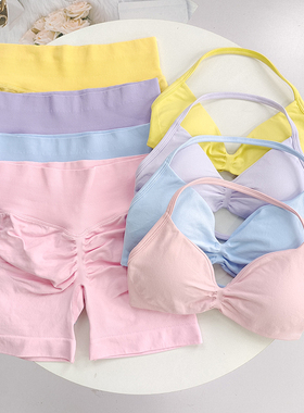 Impact细带挂脖文胸！DF系列新款运动瑜伽套装女美背撸铁健身短裤