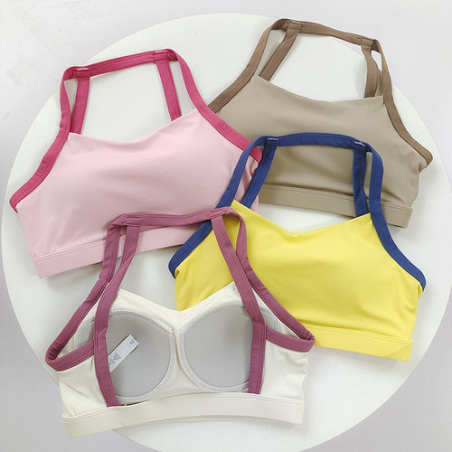 防震速干拼色文胸固定杯