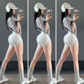 高弹提臀收腹速干瑜伽裤 蜜桃臀健身短裤 性感女运动跑步骑行三分裤