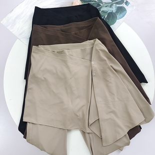 假两件健身裙裤屁帘显腿长跑步喇叭裤女瑜伽高腰收腹包臀瑜珈裤