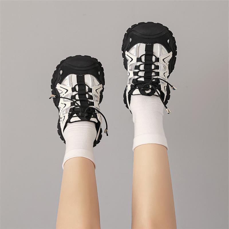 奥古狮登户外登山鞋女2025新款夏季丑萌防滑爬山老爹徒步运动鞋子