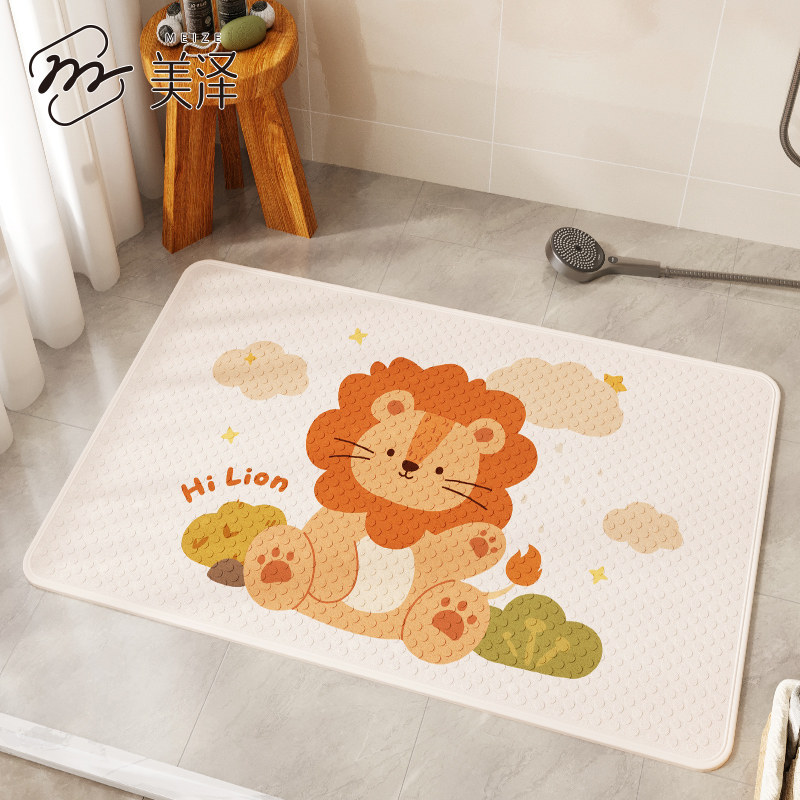 浴室地垫防摔防水加厚防滑垫卫生间淋浴卡通垫子厕所洗澡可爱脚垫