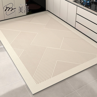厨房地垫可擦免洗满铺脚垫2025新款 耐脏专用皮革防水防油门垫地毯