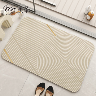 浴室地垫卫生间门口硅藻泥吸水速干脚垫厕所门垫防滑垫洗手间地毯