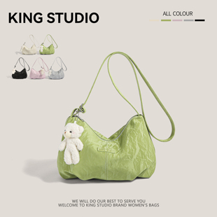 高级感包包女2026春夏新款潮简约森系斜挎包大容量百搭通勤托特包