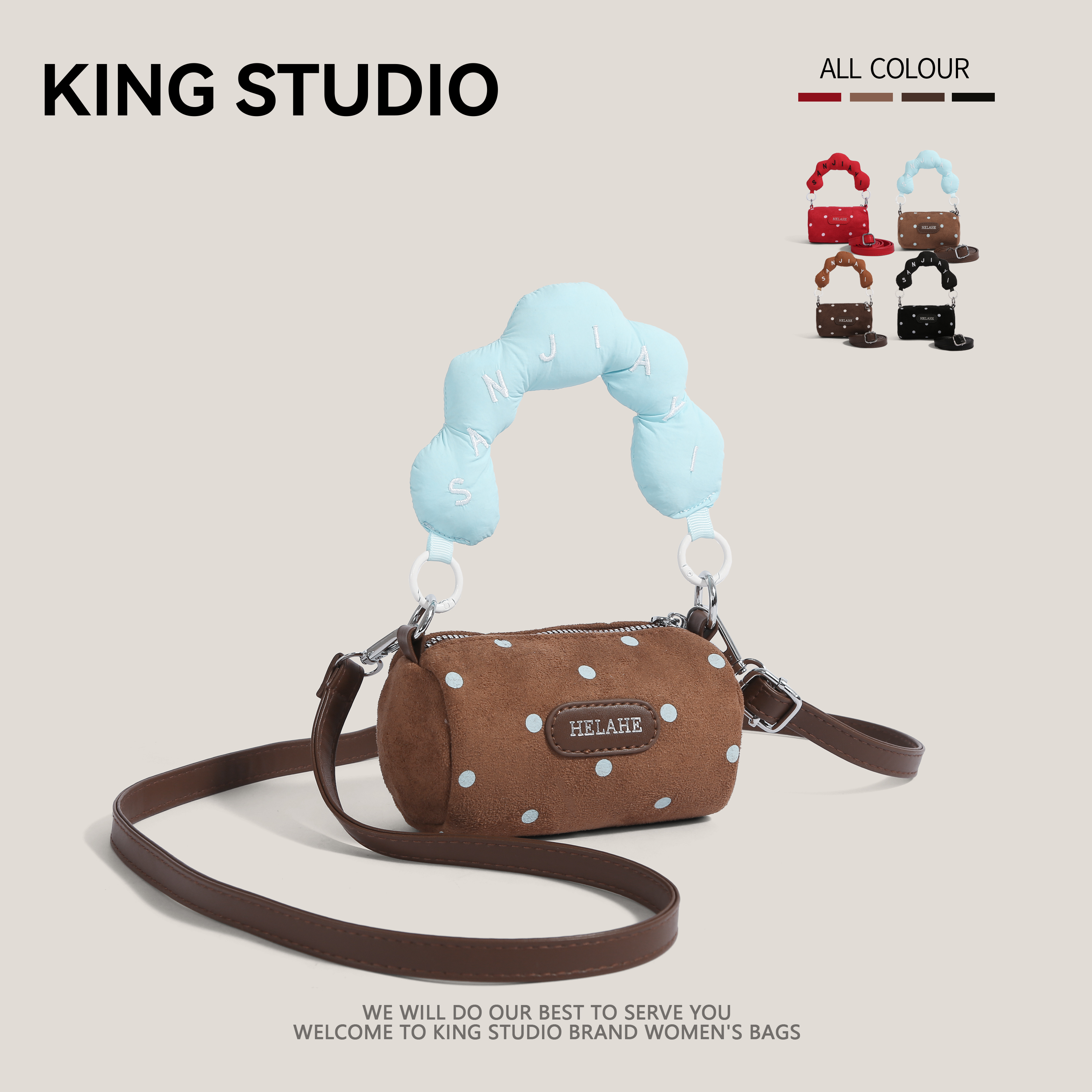 小众可爱迷你手拎圆筒包耳机包