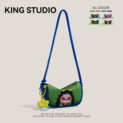 个性搞怪插画帆布包女涂鸦手机包