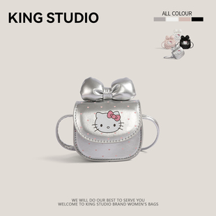 可爱HelloKitty迷你包女2025新款卡通凯蒂猫小众高级感单肩斜挎包