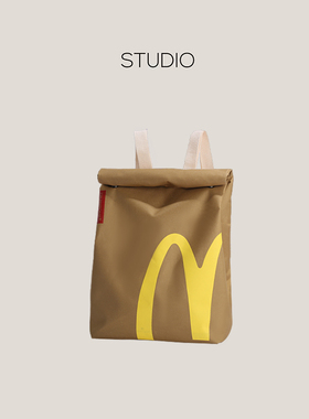 下酒话DrinKing网红麦当劳书包2025新款大容量双肩包学生上课书包