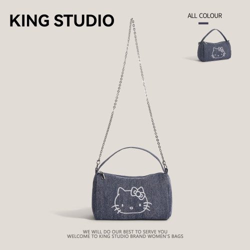 凯蒂猫hellokitty小众牛仔布包女