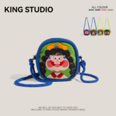 个性 搞怪插画小众设计包女2025新款 涂鸦小方包可爱卡通单肩斜挎包