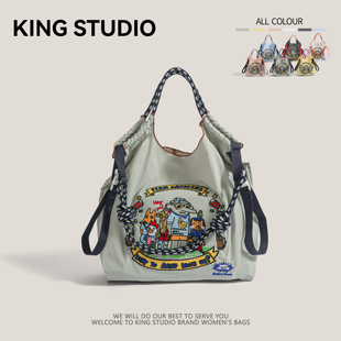 高圆圆同款 chain刺绣动物园环保购物袋手提单肩托特包女 日本ball