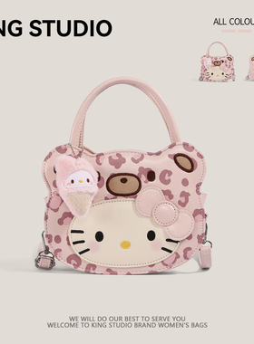 可爱HelloKitty手提包包女2026新款卡通凯蒂猫小众百搭单肩斜挎包