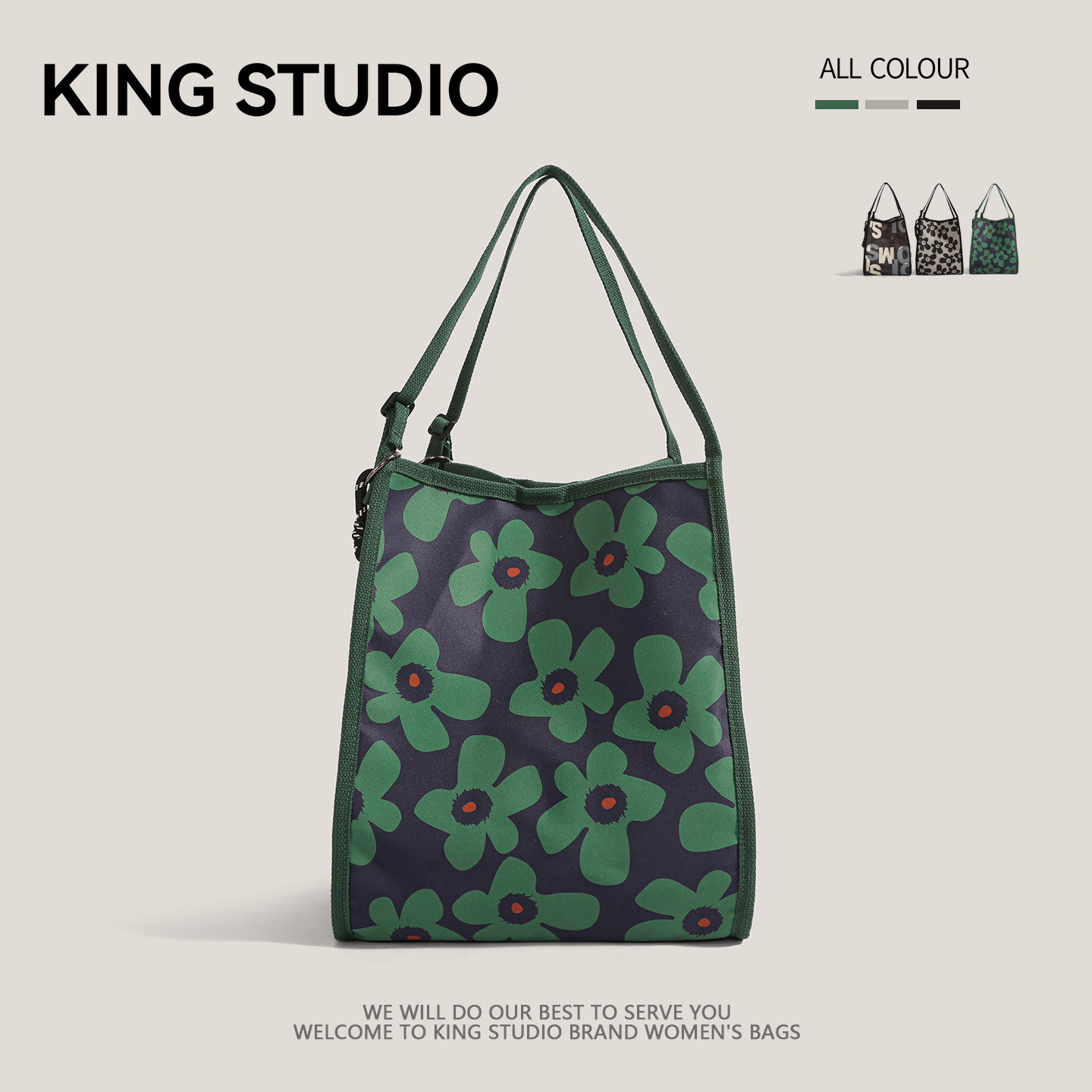 小众复古印花托特包女2025新款潮大容量单肩包时尚百搭日常通勤包