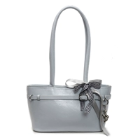 Голубой с шарфом