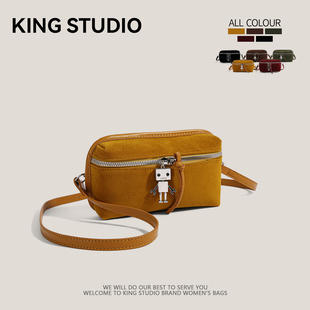 高级感复古迷你包包女2025秋冬新款潮单肩斜挎包百搭洋气口红小包