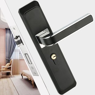 家用门锁通用型 极简门锁室内门锁家用卧室静音门锁钢实木门锁套装