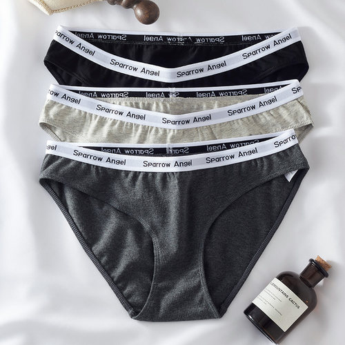 纯棉裆部中性透气字母宽边内裤