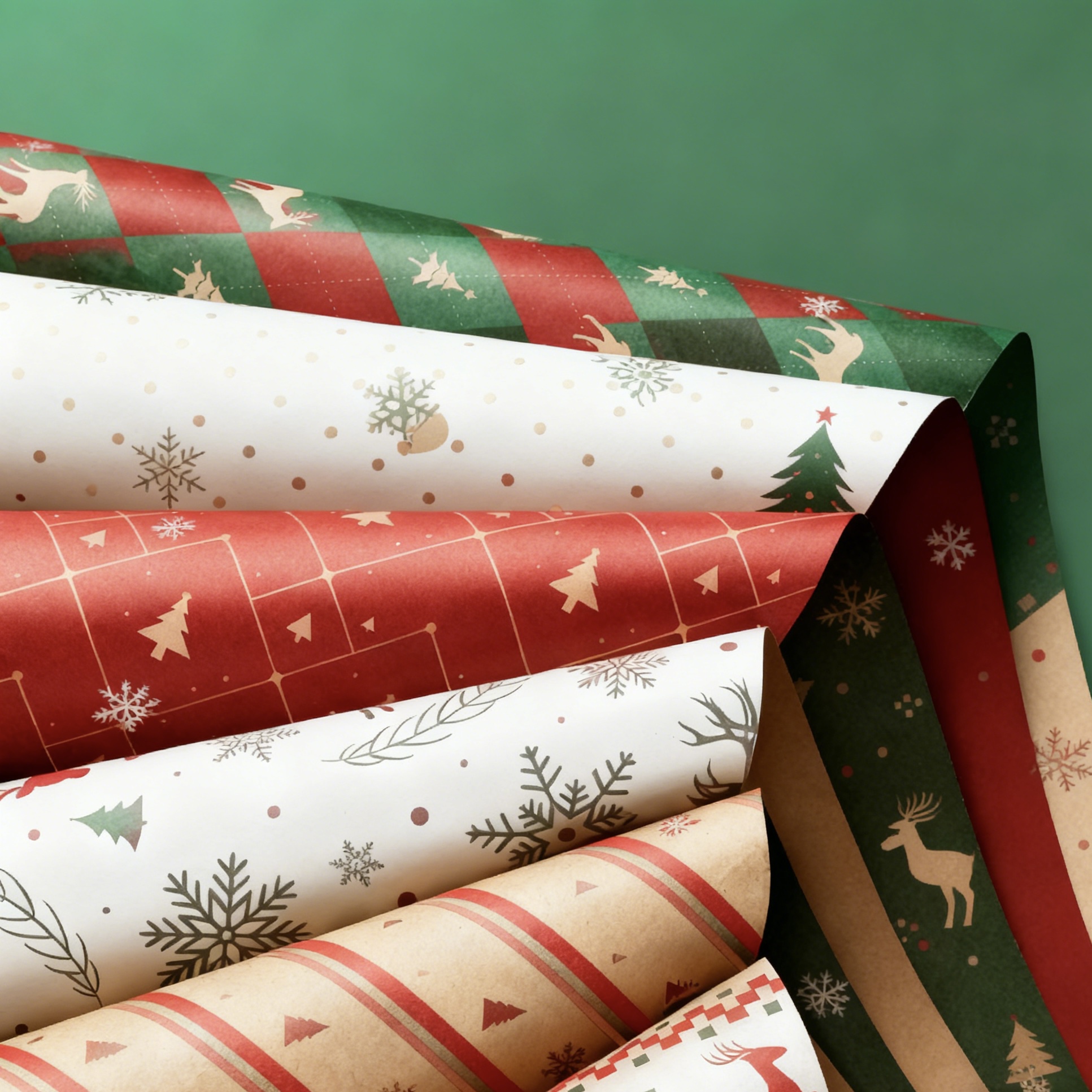 圣诞节礼物包装纸平安夜苹果花束